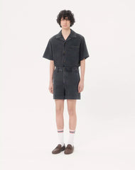 Valentino Denim Bowling Shirt With Vgold