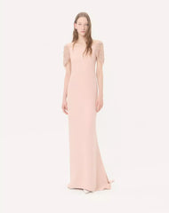 Embroidered Couture Cady Long Dress
