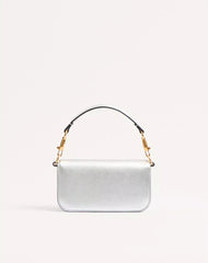 Valentino Garavani LocÃ² Small Shoulder Bag In Laminated Calfskin With Jewel Logo