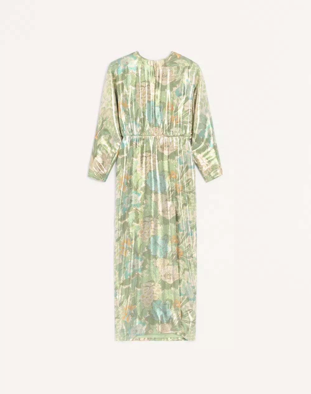 Lurex Long Dress With AprÃ¨s L'Hiver Sanderson DÃ©gradÃ© Print