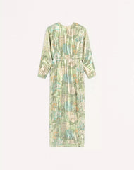 Lurex Long Dress With AprÃ¨s L'Hiver Sanderson DÃ©gradÃ© Print