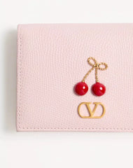 Cherryfic Wallet In Grainy Calfskin