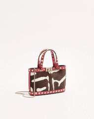 Rockstud Mini Shopping Bag In Pony-Effect Calfskin