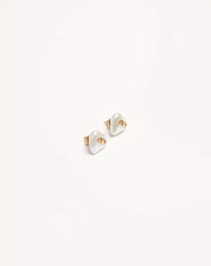 Vlogo Signature Metal And Pearl Earrings