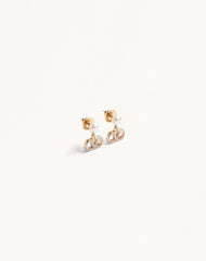 Vlogo Signature Earrings In Metal, Pearl And SwarovskiÂ® Crystals