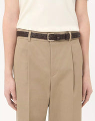 Mini VLogo Signature Belt In Perforated Leather