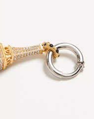 Chez Valentino Single Earring In Metal And SwarovskiÂ® Rhinestones