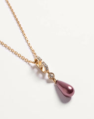 Vlogo Signature Necklace In Metal, SwarovskiÂ® Crystals And Glass Drops