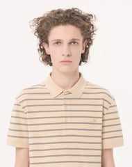 Valentino Cotton Pique Polo Shirt With Vgold Stripes