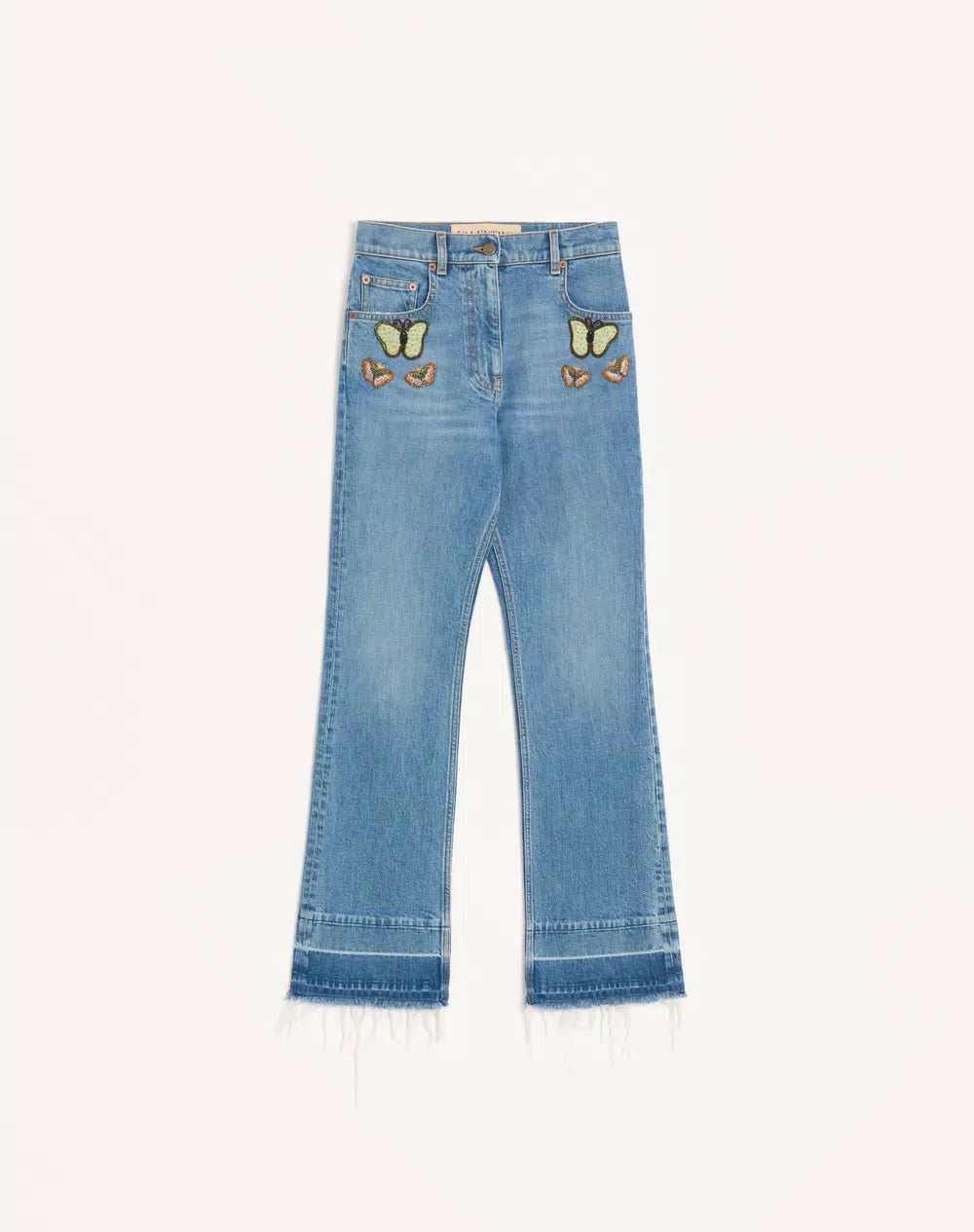 Embroidered Denim Trousers