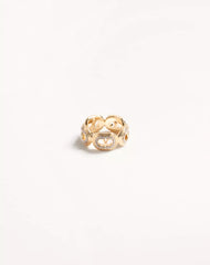 Ovalette Metal And SwarovskiÂ® Crystal Ring