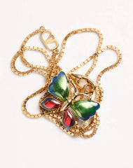 Flutterby Necklace In Metal And Enamel