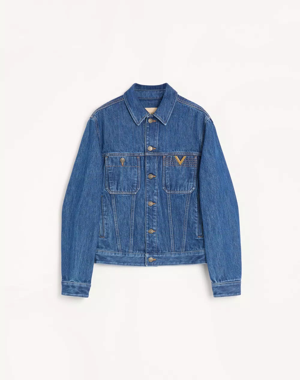 Valentino Denim Jacket With Vgold