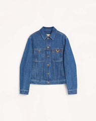 Valentino Denim Jacket With Vgold