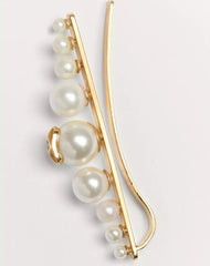 VLogo Signature Metal And Pearl Tie Clip