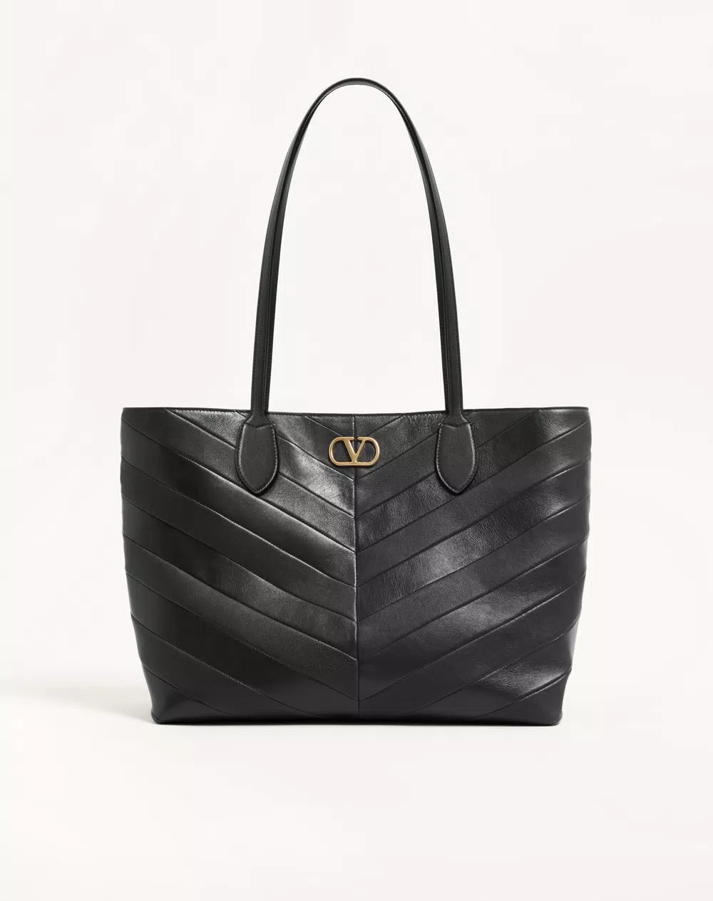 Valentino Garavani Jean Medium Shopping Bag in Nappa with Chevron Motif