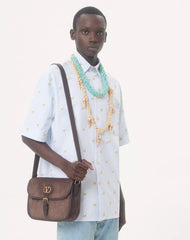 Valentino Cotton Oxford Shirt With Le Chat De La Maison Print