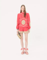 Embroidered Couture Linen Top