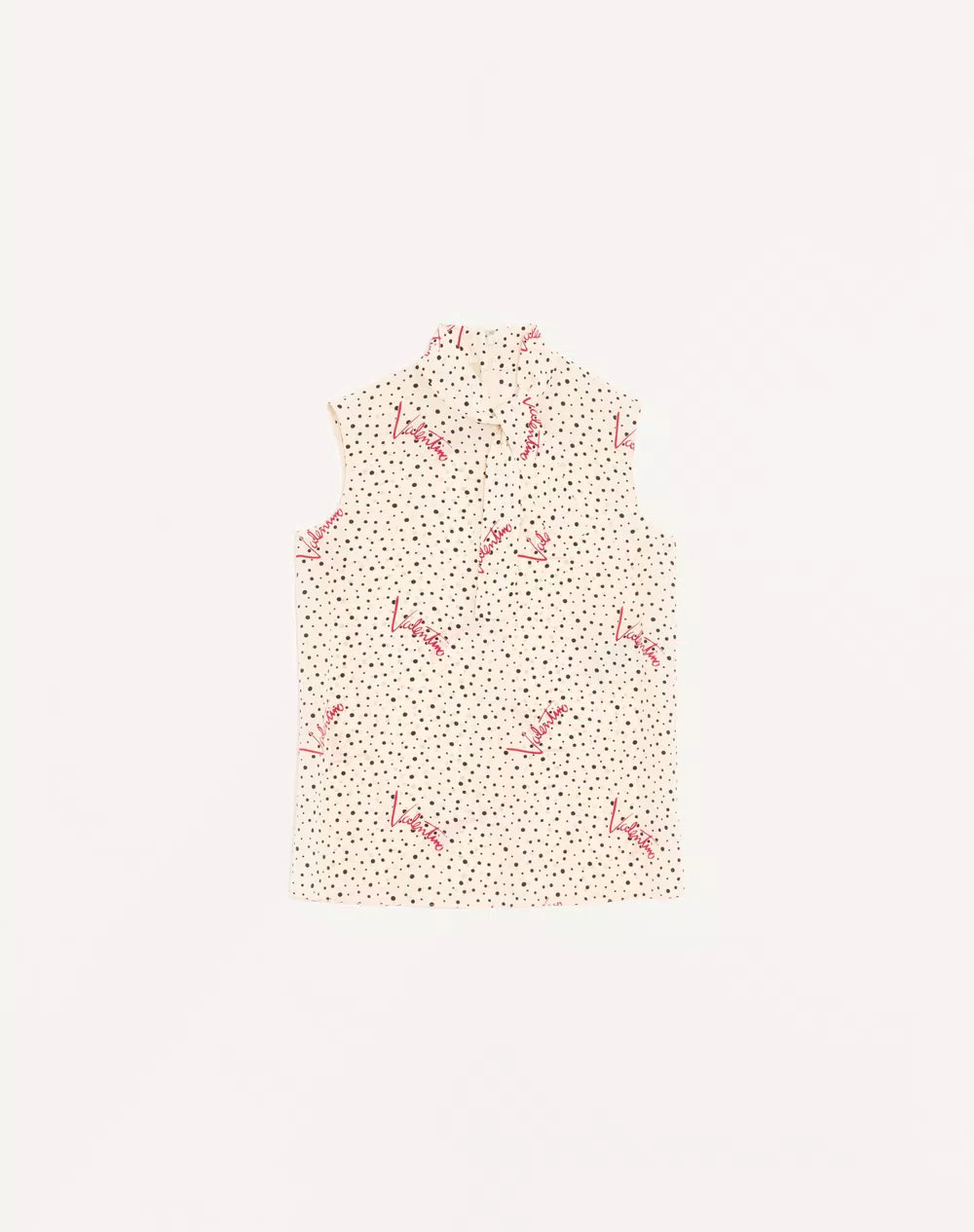 Plus De Pois Crepe De Chine Bubble Top