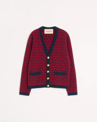 Wool Cardigan With Toute La V Pattern
