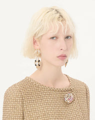 Pas Plus Earrings In Metal, Resin, Enamel And SwarovskiÂ® Crystals