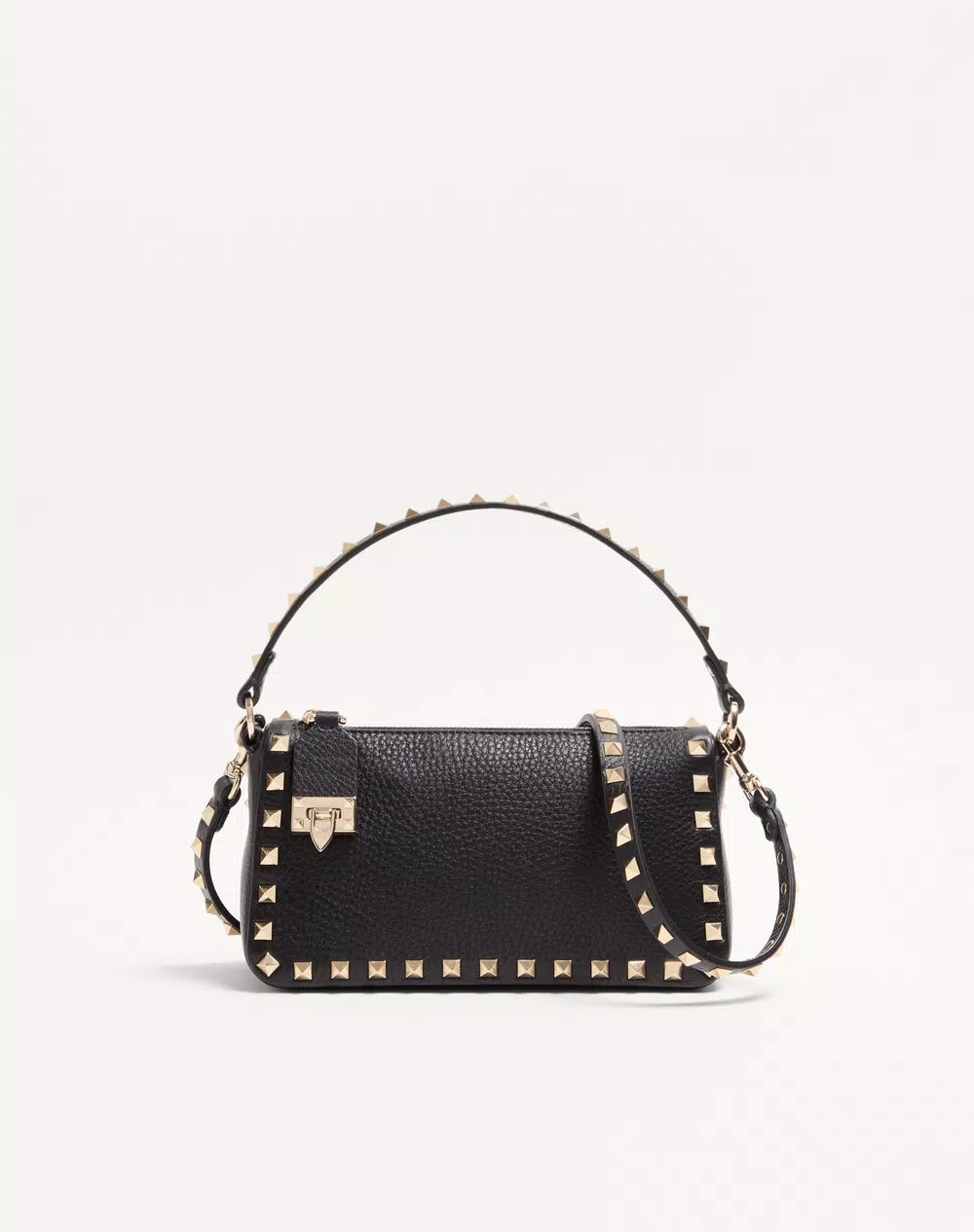 Small Rockstud Grainy Calfskin Crossbody Bag