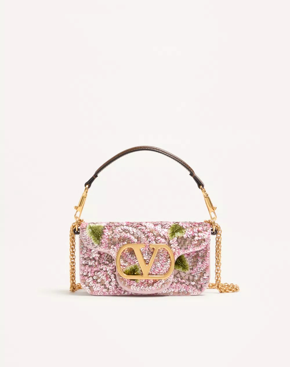 Valentino Garavani LocÃ² Small Embroidered Shoulder Bag