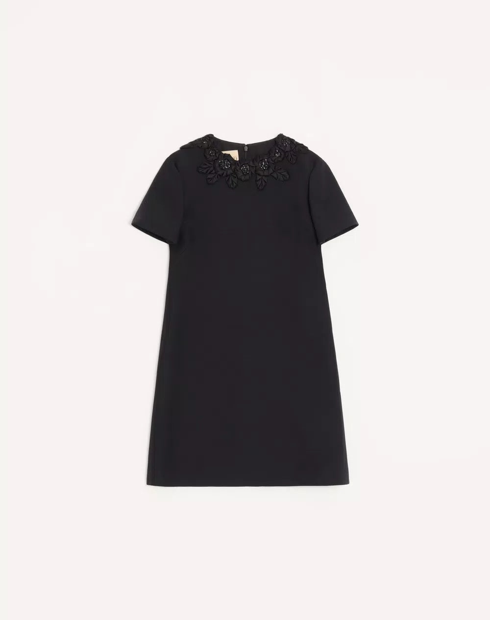 EMBROIDERED CREPE COUTURE SHORT DRESS