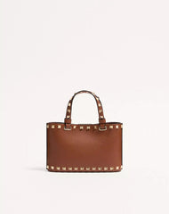 Rockstud Mini Shopping Bag In Grainy Calfskin