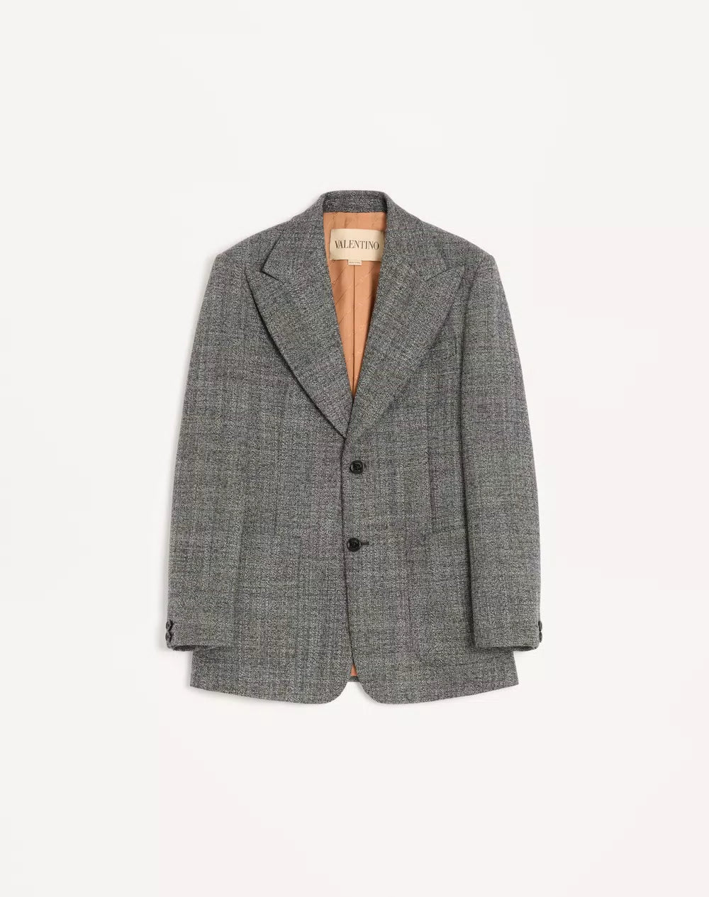 Valentino Single-Breasted MoulinÃ© Wool Jacket
