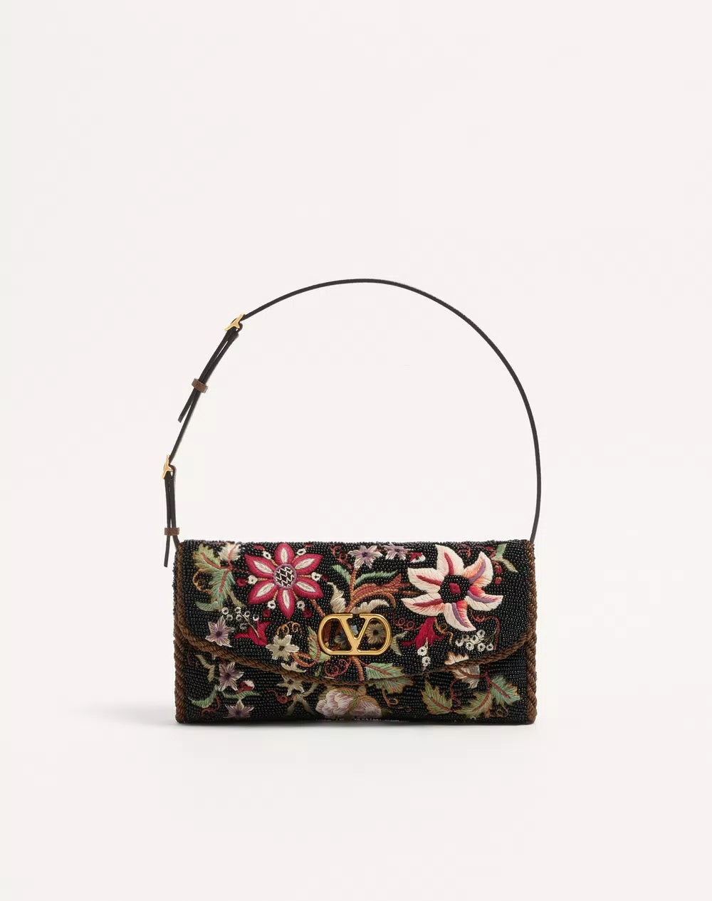 Valentino Garavani Devain Embroidered Small Shoulder Bag