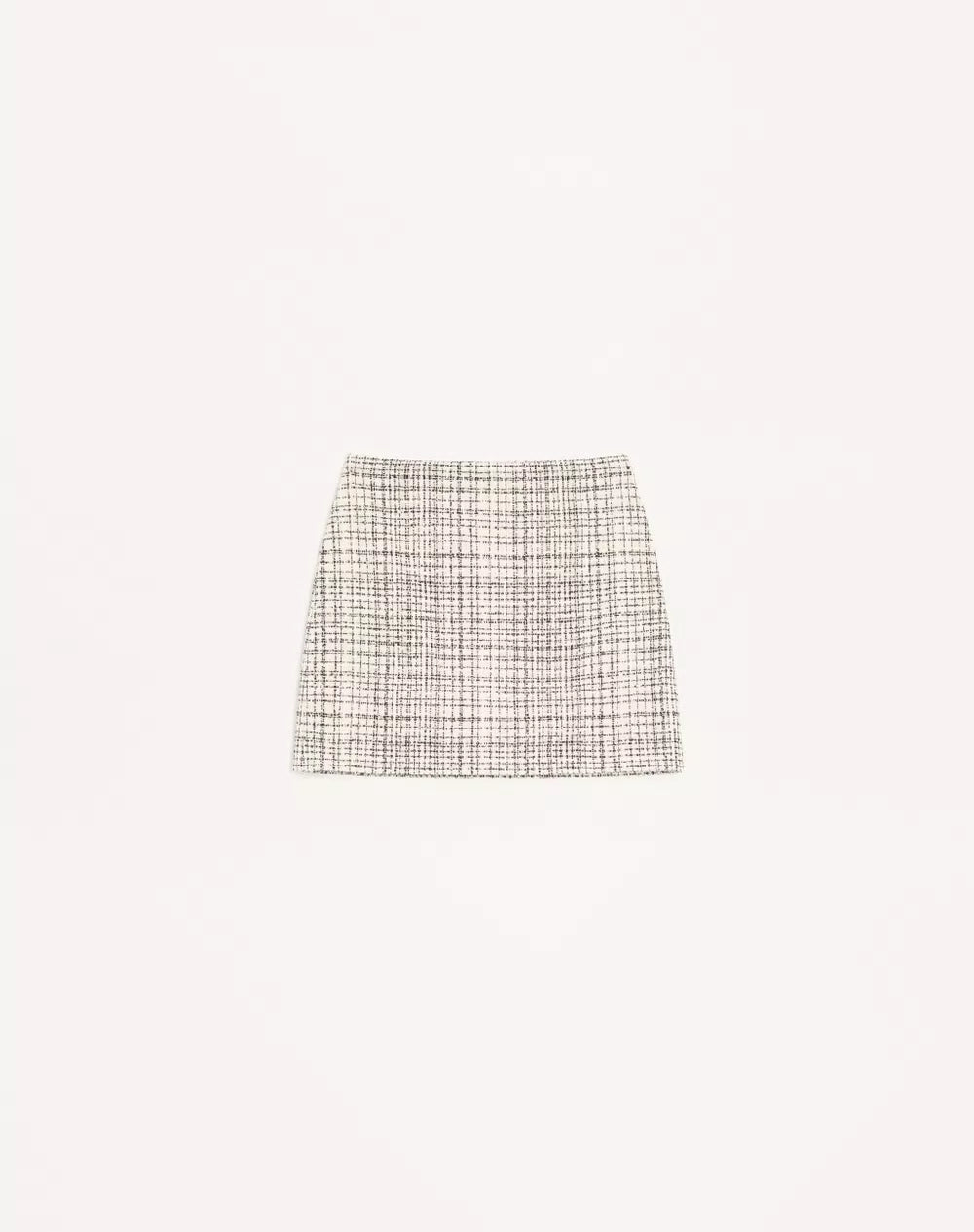 Square Tweed Mini Skirt