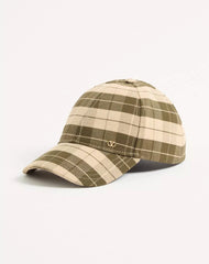 Valentino Garavani VLogo Signature Baseball Cap In Check Fabric