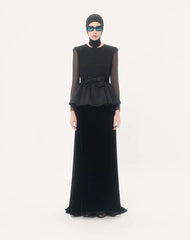 Long Dress In SablÃ© Velvet