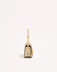 Small Valentino Garavani LocÃ² Metallic Calfskin Shoulder Bag