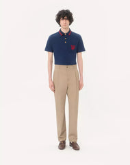 Cotton PiquÃ© Polo Shirt With Vg Embroidery