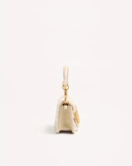 Valentino Garavani LocÃ² Small Embroidered Shoulder Bag With Jewel Logo