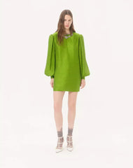 Embroidered Silk-Linen Plus De Pois Jacquard Top