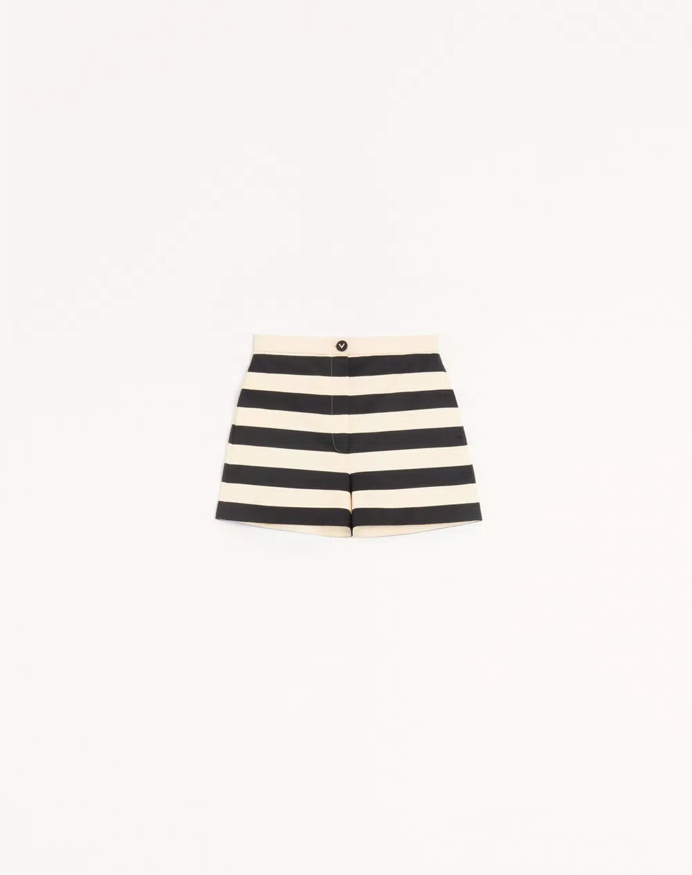 Cotton Satin Shorts With Maxi BarrÃ© Stripe