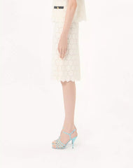 Cotton Skirt With Fleurs Ã Jour