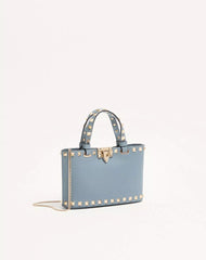 Rockstud Mini Shopping Bag In Grainy Calfskin