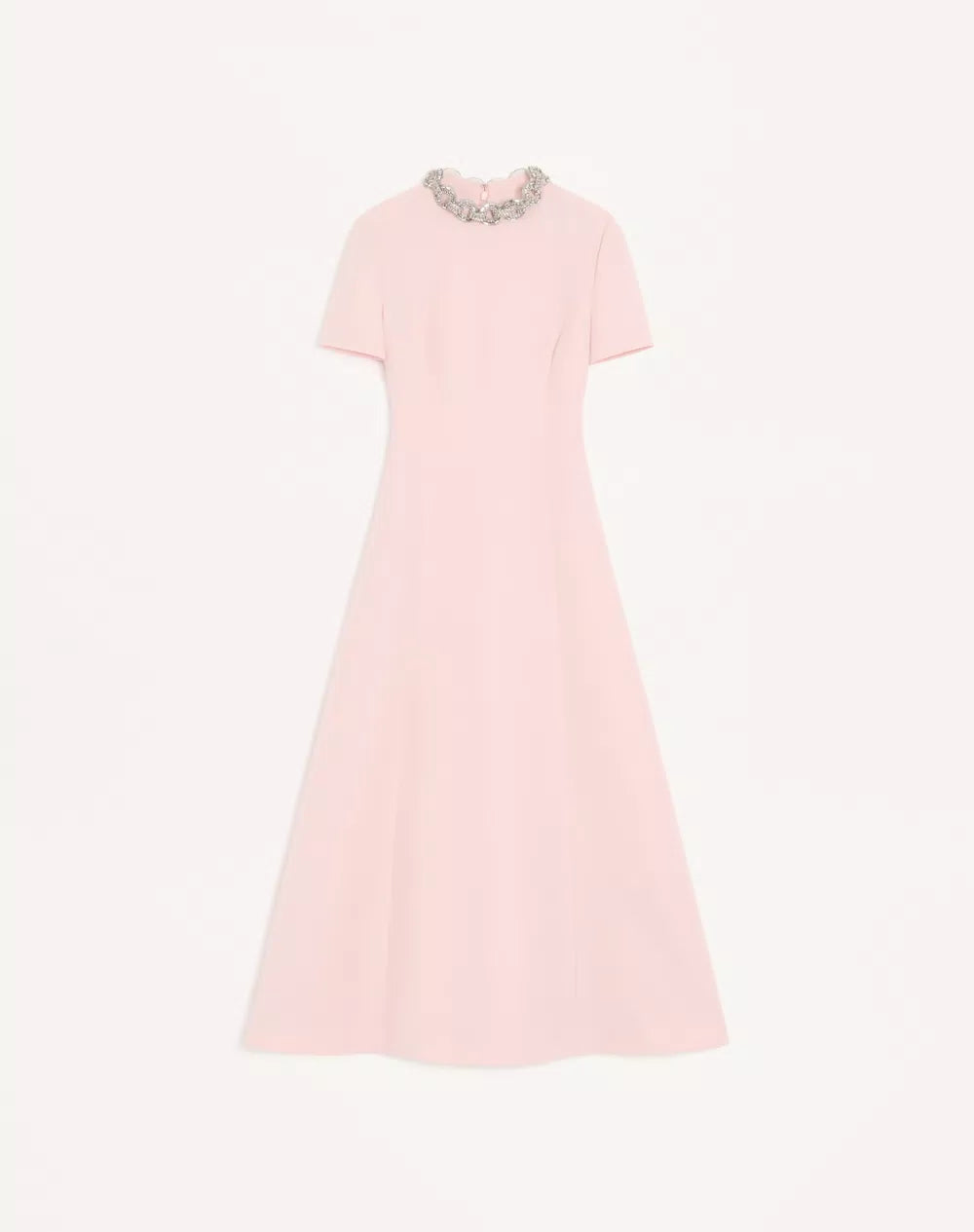 Crepe Couture Embroidered Midi Dress