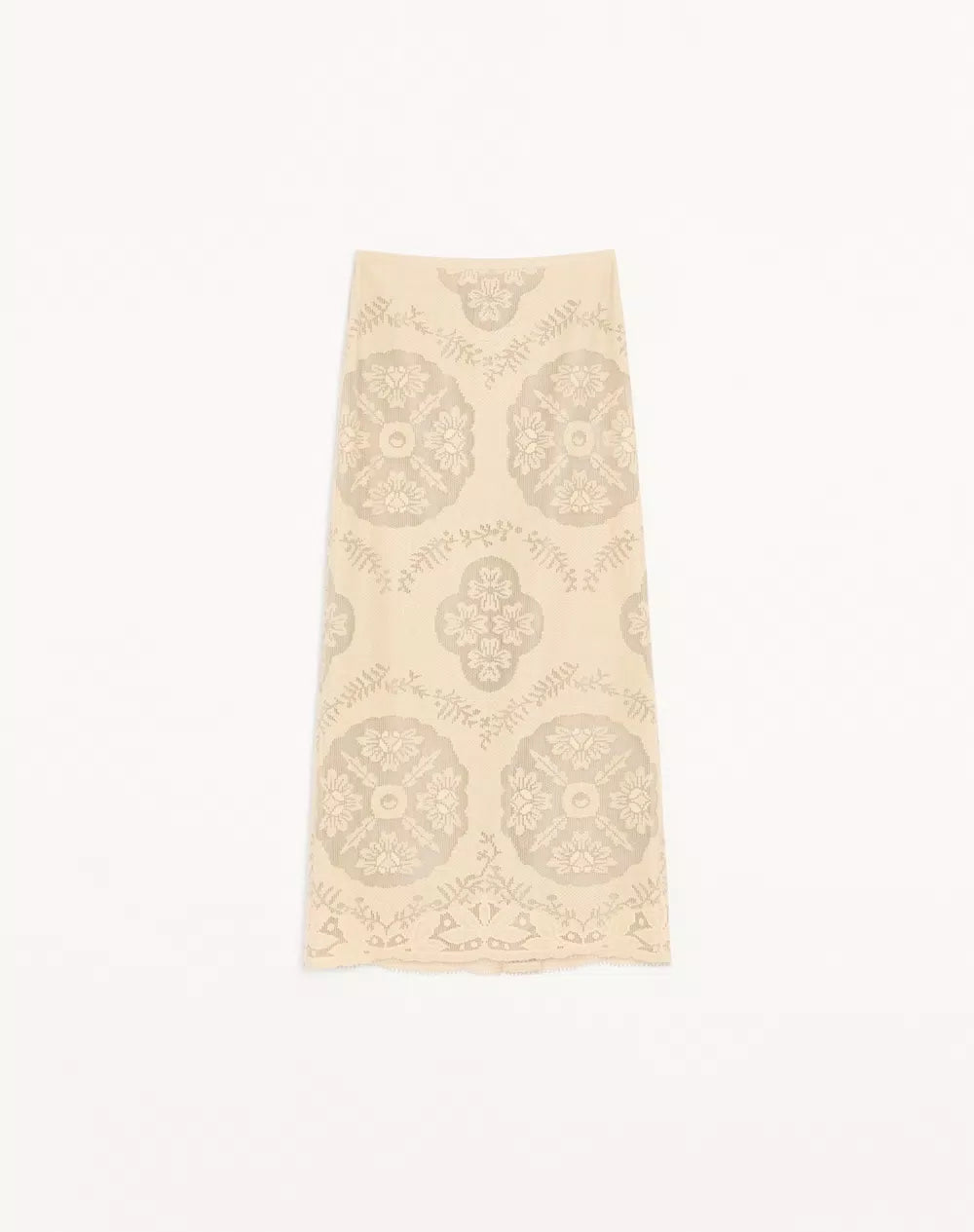 Midi Skirt In Floral Stamp Blanket