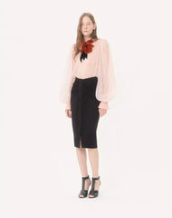 Suede Midi Skirt