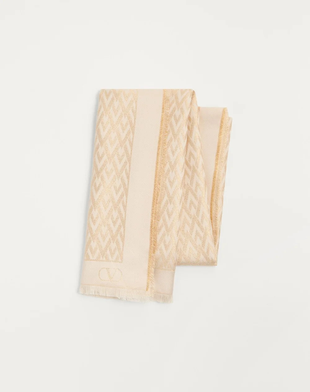 Toute La V Stole In Silk, Viscose And Cashmere