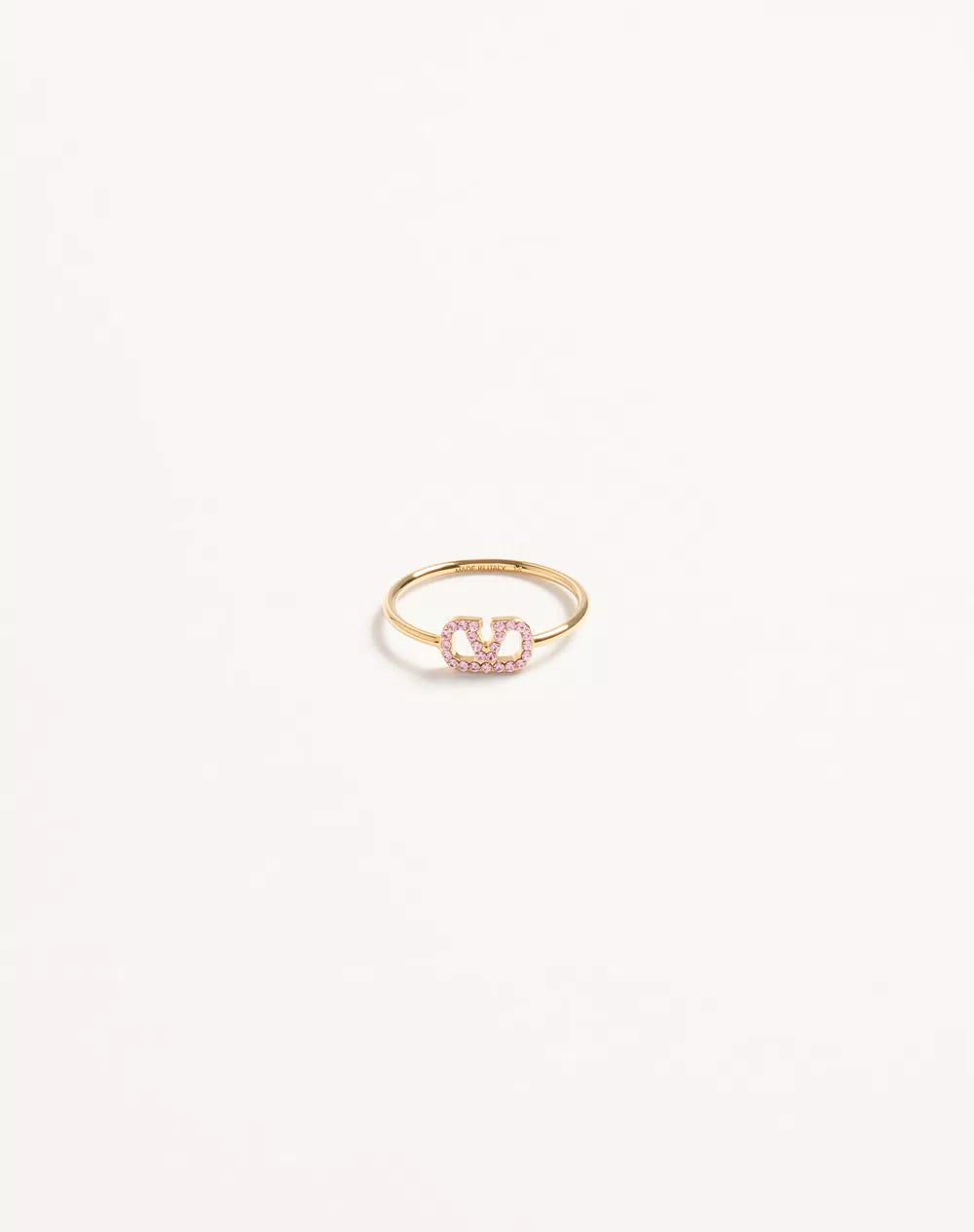 VLOGO SIGNATURE METAL AND SWAROVSKIÂ® CRYSTAL RING