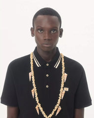 Cotton PiquÃ© Polo Shirt With VLogo Patch