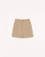Valentino Cotton Gabardine Bermuda Shorts With Turn-Up And VLogo Embroidery