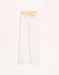 Diagonal Cotton Linen Pants
