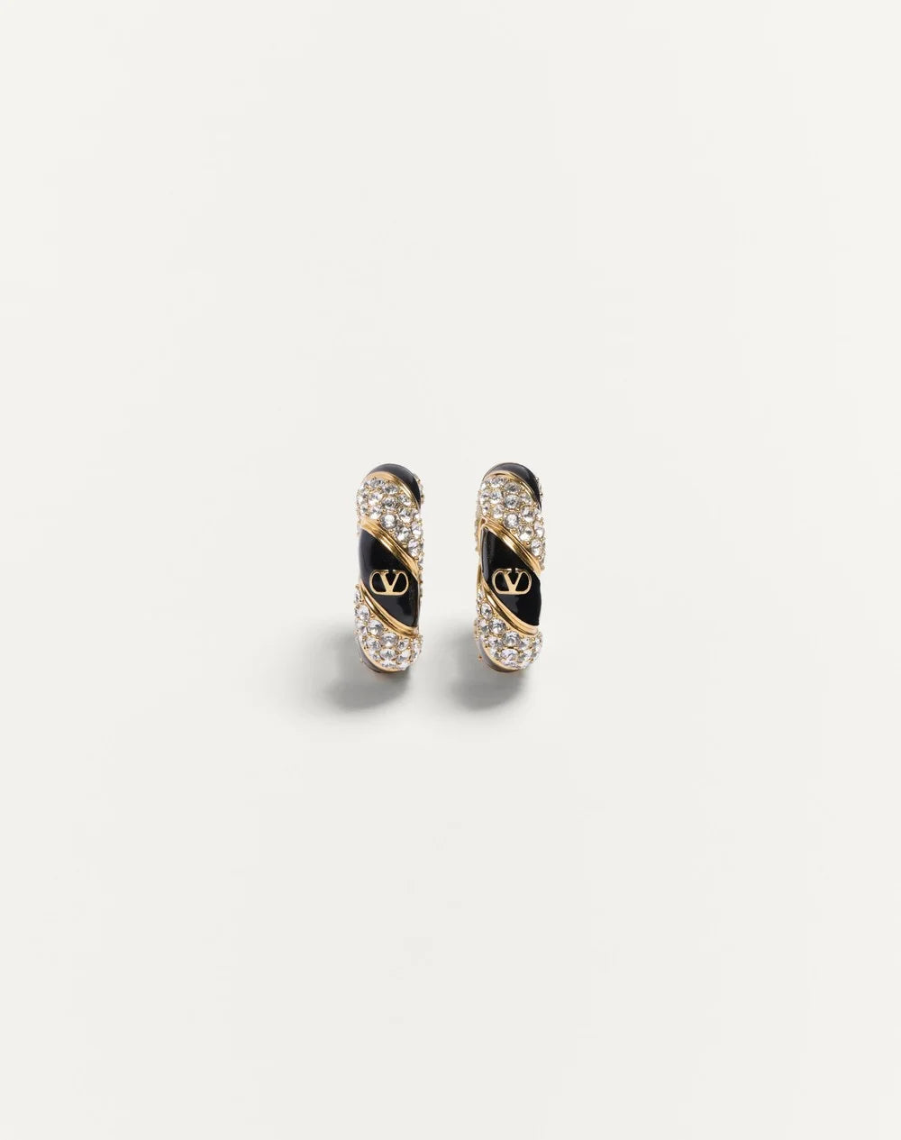 Valentino Pas Plus Earrings In Metal, Enamel, Pearl And SwarovskiÂ® Crystals